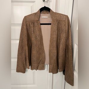 Alice and Olivia Lamb Leather Jacket XS